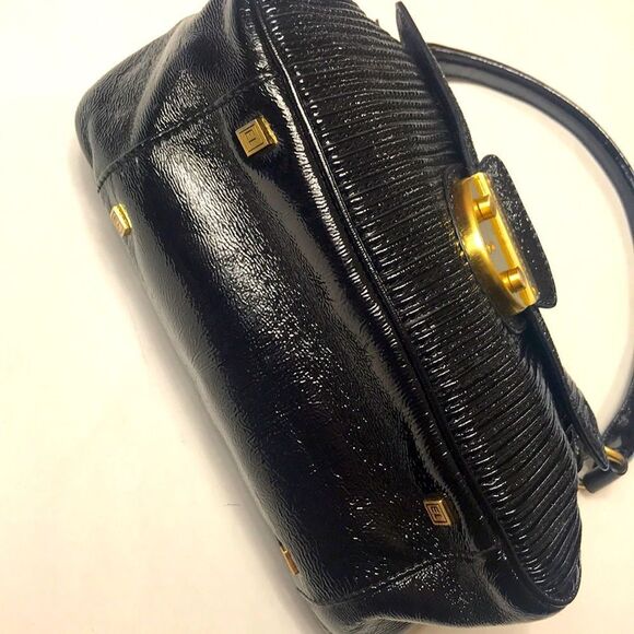 VINTAGE ELLIOTT LUCCA SHELL LEATHER 🐚 💯 SHOULDER BLACK WOMAN BAG - Picture 16 of 16